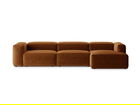 Coltar dreapta 4 locuri, Bergamo, Cosmopolitan Design, 344x152x70 cm, tesatura structurata, gri maro
