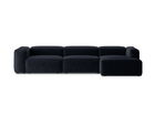 Coltar dreapta 4 locuri, Bergamo, Cosmopolitan Design, 344x152x70 cm, tesatura structurata, albastru navy