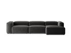 Coltar dreapta 4 locuri, Bergamo, Cosmopolitan Design, 344x152x70 cm, tesatura structurata, grafit