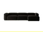 Coltar dreapta 4 locuri, Bergamo, Cosmopolitan Design, 344x152x70 cm, tesatura structurata, negru