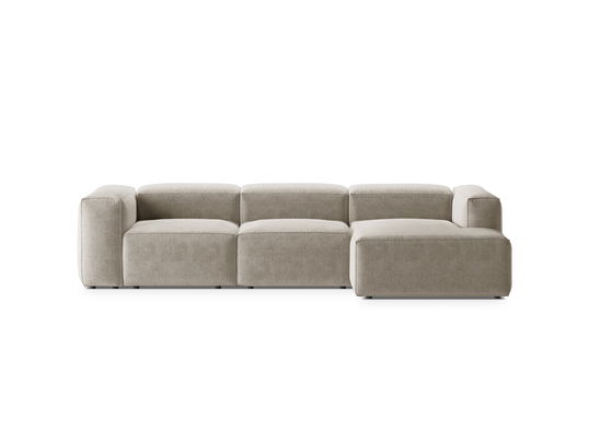Coltar dreapta 3 locuri, Bergamo, Cosmopolitan Design, 304x152x70 cm, tesatura structurata, bej