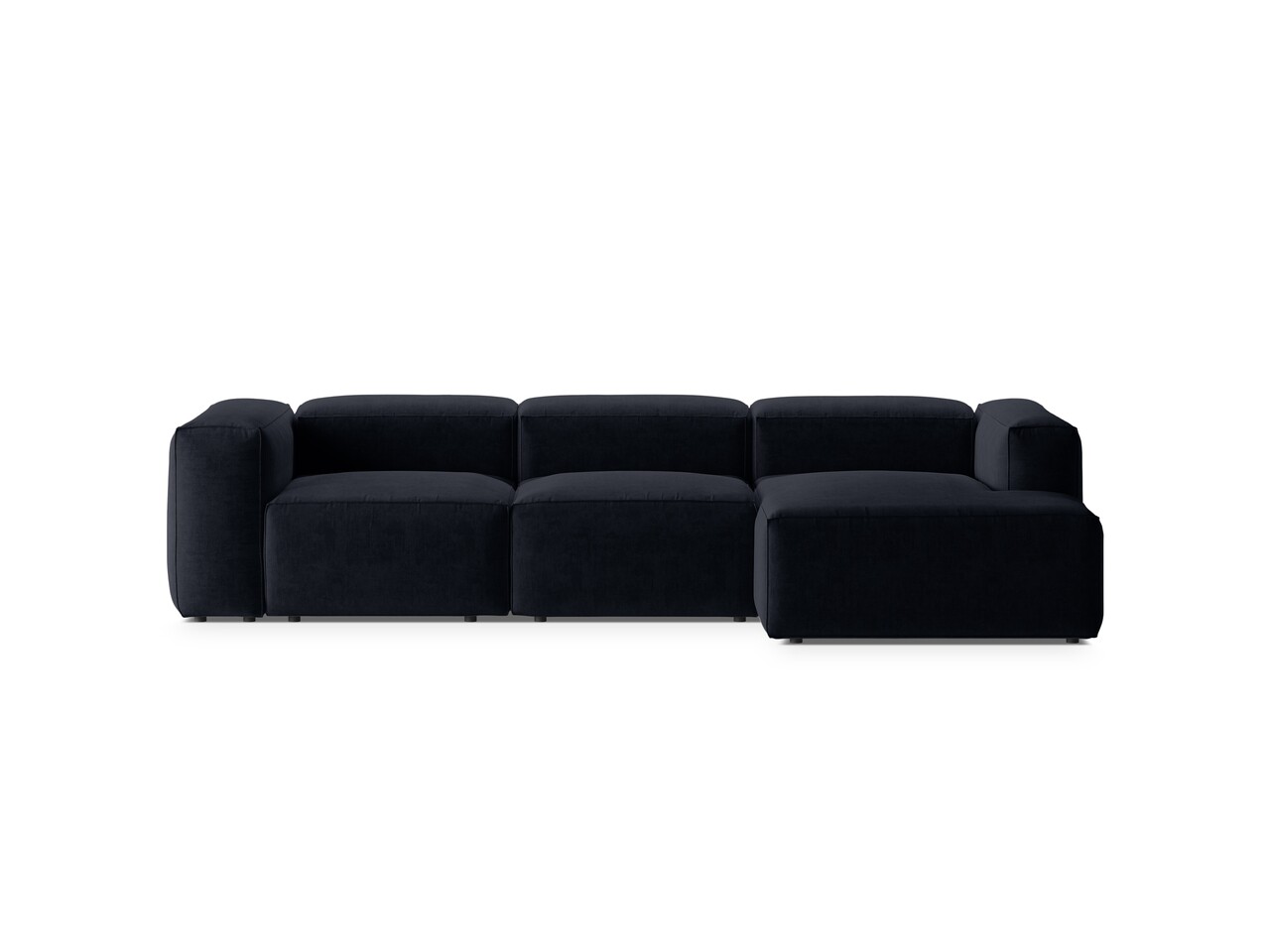 Coltar dreapta 3 locuri, Bergamo, Cosmopolitan Design, 304x152x70 cm, tesatura structurata, albastru navy
