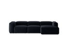 Coltar dreapta 3 locuri, Bergamo, Cosmopolitan Design, 304x152x70 cm, tesatura structurata, albastru navy