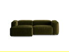 Coltar stanga 2 locuri, Bergamo, Cosmopolitan Design, 244x152x70 cm, catifea chenille raiata, verde