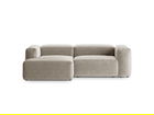 Coltar stanga 2 locuri, Bergamo, Cosmopolitan Design, 244x152x70 cm, tesatura structurata, bej