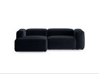 Coltar stanga 2 locuri, Bergamo, Cosmopolitan Design, 244x152x70 cm, tesatura structurata, albastru navy