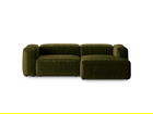 Coltar dreapta 2 locuri, Bergamo, Cosmopolitan Design, 244x152x70 cm, catifea chenille raiata, verde