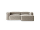 Coltar dreapta 2 locuri, Bergamo, Cosmopolitan Design, 244x152x70 cm, tesatura structurata, bej