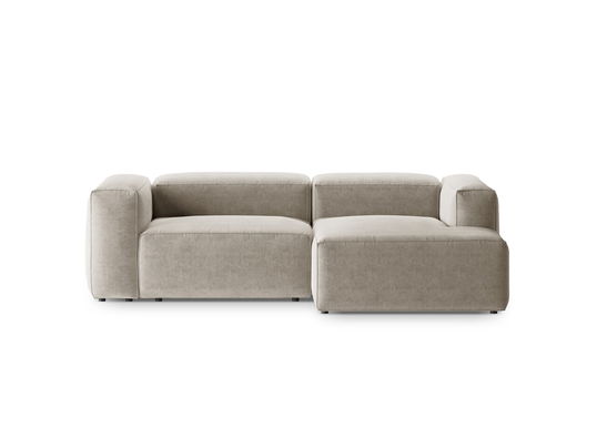 Coltar dreapta 2 locuri, Bergamo, Cosmopolitan Design, 244x152x70 cm, tesatura structurata, bej