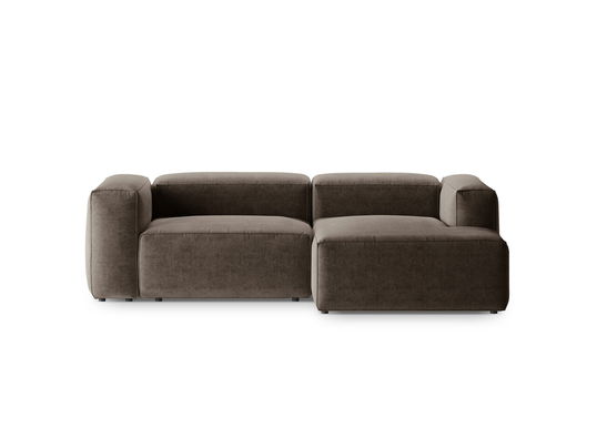 Coltar dreapta 2 locuri, Bergamo, Cosmopolitan Design, 244x152x70 cm, tesatura structurata, cappuccino