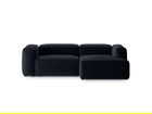 Coltar dreapta 2 locuri, Bergamo, Cosmopolitan Design, 244x152x70 cm, tesatura structurata, albastru navy