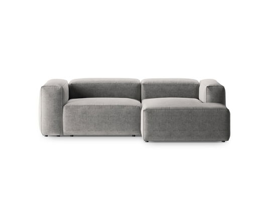 Coltar dreapta 2 locuri, Bergamo, Cosmopolitan Design, 244x152x70 cm, tesatura structurata, gri deschis