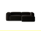 Coltar dreapta 2 locuri, Bergamo, Cosmopolitan Design, 244x152x70 cm, tesatura structurata, negru