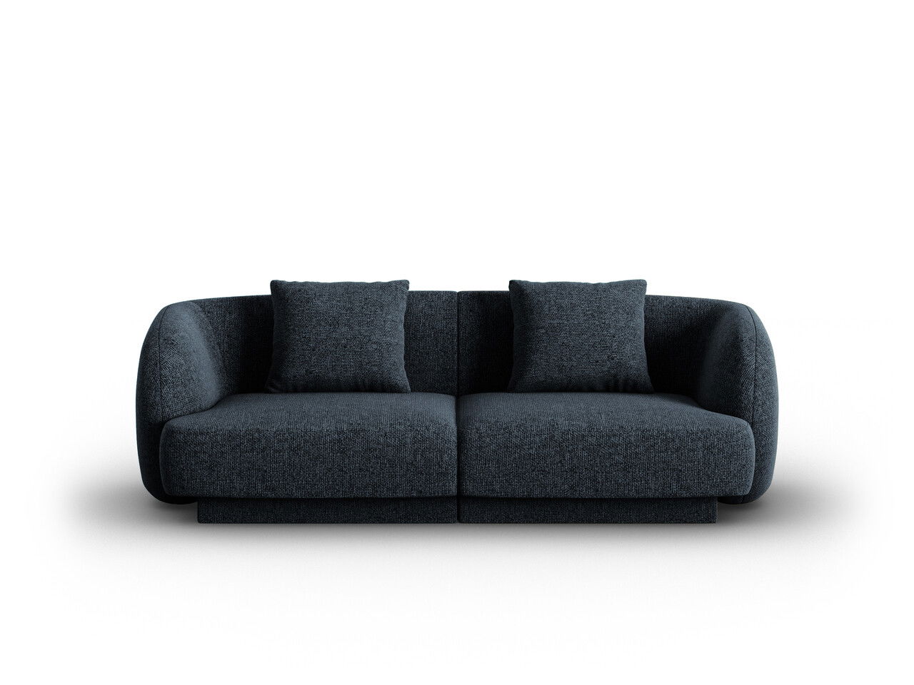 Canapea 2 locuri, Tulum, Cosmopolitan Design, 180x90x70 cm, tesatura chenille, albastru regal