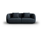 Canapea 2 locuri, Tulum, Cosmopolitan Design, 180x90x70 cm, tesatura chenille, albastru regal