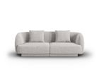 Canapea 2 locuri, Tulum, Cosmopolitan Design, 180x90x70 cm, tesatura chenille, gri deschis