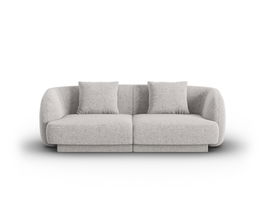 Canapea 2 locuri, Tulum, Cosmopolitan Design, 180x90x70 cm, tesatura chenille, gri deschis