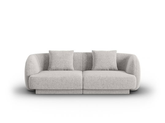 Canapea 2 locuri, Tulum, Cosmopolitan Design, 180x90x70 cm, tesatura chenille, gri deschis