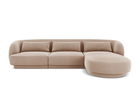 Coltar dreapta 4 locuri, Tulum, Cosmopolitan Design, 255x156x70 cm, catifea, bej