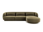 Coltar dreapta 4 locuri, Tulum, Cosmopolitan Design, 255x156x70 cm, catifea, verde