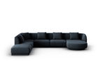 Coltar panoramic stanga 6 locuri, Tulum, Cosmopolitan Design, 330x255x70 cm, tesatura chenille, albastru regal