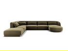 Coltar panoramic stanga 6 locuri, Tulum, Cosmopolitan Design, 330x255x70 cm, catifea, verde