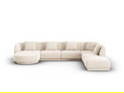 Coltar panoramic dreapta 6 locuri, Tulum, Cosmopolitan Design, 330x255x70 cm, tesatura chenille, bej deschis