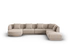 Coltar panoramic dreapta 6 locuri, Tulum, Cosmopolitan Design, 330x255x70 cm, tesatura chenille, bej