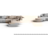 Coltar panoramic dreapta 6 locuri, Tulum, Cosmopolitan Design, 330x255x70 cm, tesatura chenille, bej