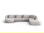 Coltar panoramic dreapta 6 locuri, Tulum, Cosmopolitan Design, 330x255x70 cm, tesatura chenille, gri deschis