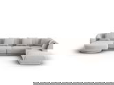 Coltar panoramic dreapta 6 locuri, Tulum, Cosmopolitan Design, 330x255x70 cm, tesatura chenille, gri deschis