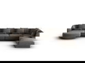 Coltar panoramic dreapta 6 locuri, Tulum, Cosmopolitan Design, 330x255x70 cm, tesatura chenille, gri