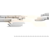 Coltar panoramic dreapta 6 locuri, Tulum, Cosmopolitan Design, 330x255x70 cm, catifea, bej deschis