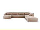 Coltar panoramic dreapta 6 locuri, Tulum, Cosmopolitan Design, 330x255x70 cm, catifea, bej