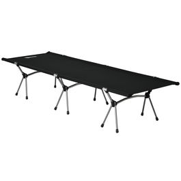 Outsunny Pat Pliant de Camping din Aluminiu cu Geantă pentru Transport înălțime Reglabilă până la 150kg Capacitate Oxford Negru 190 x 65 x 38 cm | Aosom Romania