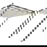 Outsunny Pergola de grădină exterioară 3 x 3 m cu acoperiș retractabil și fixare magnetică, adăpost solar UPF30+, crem | Aosom Romania