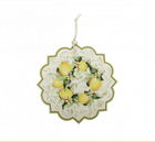 Suport vase fierbinti / decoratiune bucatarie Limoni, Brandani, 20 x 20 cm, ceramica/pluta