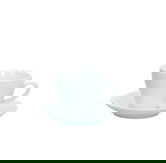 Set 6 cesti de cafea cu farfurie Olimpia, Tognana Porcellane, 100 ml, portelan New Bone China, alb