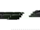 Coltar dreapta 4 locuri, Bergamo, Cosmopolitan Design, 344x152x70 cm, tesatura structurata, verde muschi