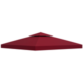 Outsunny Acoperiș pentru Foișor de Grădină Anti-UV din Poliester, 3x3m, Roșu | Aosom Romania