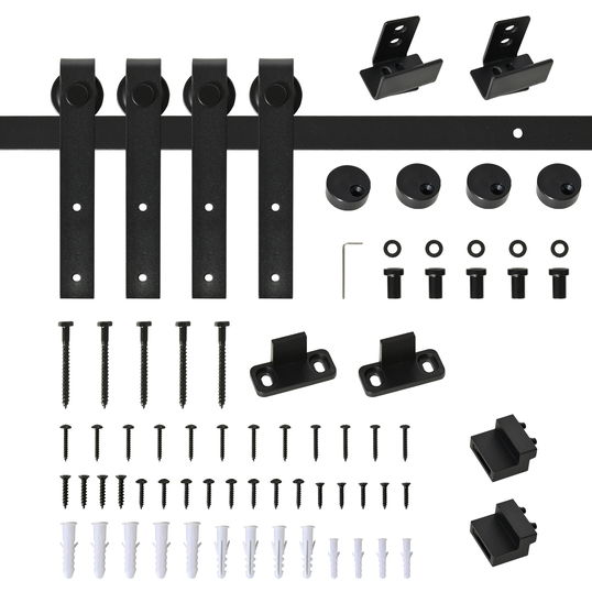 HOMCOM Set Complet Ușă Glisantă de 183 cm - Perfect pentru orice spațiu | Aosom Romania