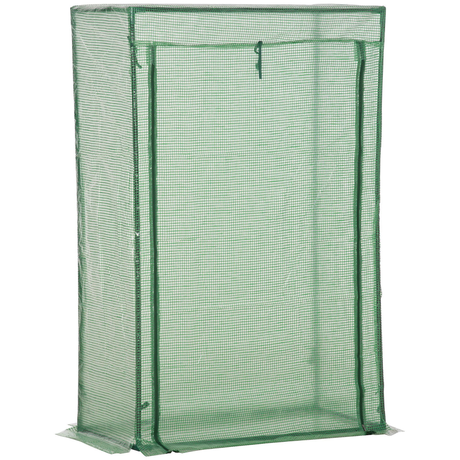 Sera Outsunny cu ușă, seră de iarnă din oțel, seră pentru balcon, grădină, seră de roșii 100x50x150cm, seră de roșii pentru roșii, legume, flori, plante, verde | Aosom Romania