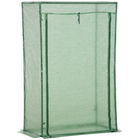 Sera Outsunny cu ușă, seră de iarnă din oțel, seră pentru balcon, grădină, seră de roșii 100x50x150cm, seră de roșii pentru roșii, legume, flori, plante, verde | Aosom Romania