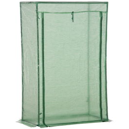 Sera Outsunny cu ușă, seră de iarnă din oțel, seră pentru balcon, grădină, seră de roșii 100x50x150cm, seră de roșii pentru roșii, legume, flori, plante, verde | Aosom Romania