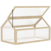 Outsunny Solar mini, Solar compact din lemn, Plăci de policarbonat, Deschidere pentru ventilare, 90L x 52B x 49,5H cm, Lemn | Aosom Romania