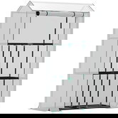 Outsunny Solar cu Raft 3 Nivele, Carcasă Plastic rezistentă la UV, Ușă cu fermoar, 100 x 40 x 150 cm, Alb | Aosom Romania