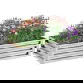 Outsunny Pat inalt Pflanzkasten, rezistent la intemperii, sol deschis, otel galvanizat, 120 cm x 60 cm x 30,5 cm, Argintiu | Aosom Romania