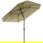 Outsunny Umbrelă de soare de 2,3 m fără bază, umbrelă de terasă reglabilă cu manivelă, poliester, aluminiu, fibră de sticlă, bej | Aosom Romania