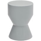 Outsunny Scaun de gradina din ceramica, suport 120kg Ø33 x 45,5 cm rezistent la intemperii, cu design de clepsidra, Gri deschis | Aosom Romania