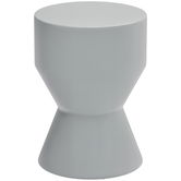 Outsunny Scaun de gradina din ceramica, suport 120kg Ø33 x 45,5 cm rezistent la intemperii, cu design de clepsidra, Gri deschis | Aosom Romania